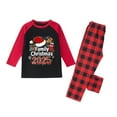 thumbnail image 3 of Christmas Pajamas Sets for Family Matching Family Christmas Pajamas 2025 Holiday Long Sleeve Shirts Xmas Family Jammies Sleepwear Long Pants(Kids), 3 of 5