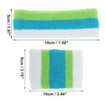 thumbnail image 4 of Unique Bargains 1 Set Breathable Headband with Wristband Sweat Headband for Sport White Green Blue, 4 of 6