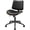 Black-Vertical Stitching, variant on Aufeile Armless Office Chairs with Wheels, Adjustable Swivel Task Chairs with Walnut Backrest, Lumbar Support & Lozenge Pattern, Modern Desk Chairs for Small Spaces, Home Office or Meeting Room
