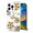 Gold Flowers, variant on For Apple iPhone 15 Pro (6.1") Hybrid Trendy Image Patterns Design Transparent Hard Back Shockproof TPU Rubber Phone Case Cover by Xpression - Gold Flowers