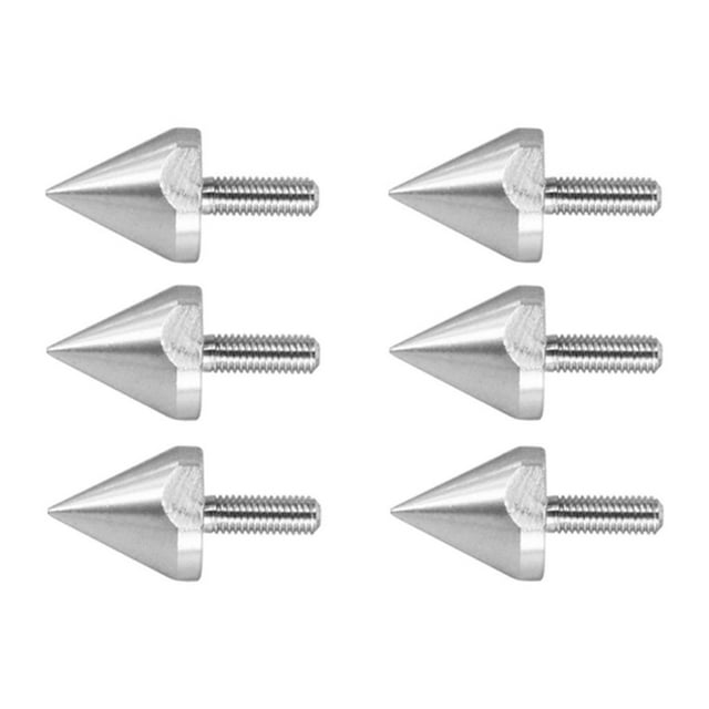 Lote de 6 tornillos de 5 mm para parabrisas de motocicleta, kit de pernos de punta para parabrisas, sujetadores Plata