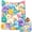 E, variant on 3D Plush Teddy Bear Blanket, Pastel Floral Printed Cozy Throw for Kids