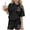 Black, variant on BFHHYA Girls 4th of July Sets 2-Piece Outfit Cherry Print Short Sleeve Top Loose Shorts Tween Casual Summer Set Size 3-15 Years