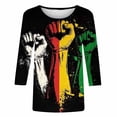 thumbnail image 4 of Krdevn Mode Décontractée T-Shirt à Manches Courtes Imprimé Col Rond pour Femmes Tenue Quotidienne et Élégante, 4 of 5