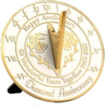 60th Diamond Wedding Anniversary 2025 Sundial Gift