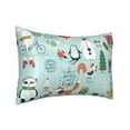 thumbnail image 2 of Bingfone Christmas Winter Animals Print Satin Pillowcase for Hair - Standard Size with Zipper Silky & Soft Pillow Covers,20x30 inches, 2 of 8