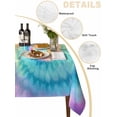 thumbnail image 2 of Colorful Tie Dye Table Cloth, Rainbow Ombre Abstract Pattern Art Waterproof Tablecloth for Rectangle Tables, Reusable Washable Fabric Table Cover for Restaurant Kitchen Dining Tables 60"x102", 2 of 6