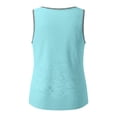 thumbnail image 4 of Posijego Womens V Neck Tank Tops Summer Beach Casual Boho Tops for Women Sleeveless Solid Shirts Loose Basic Tank Tees, 4 of 7