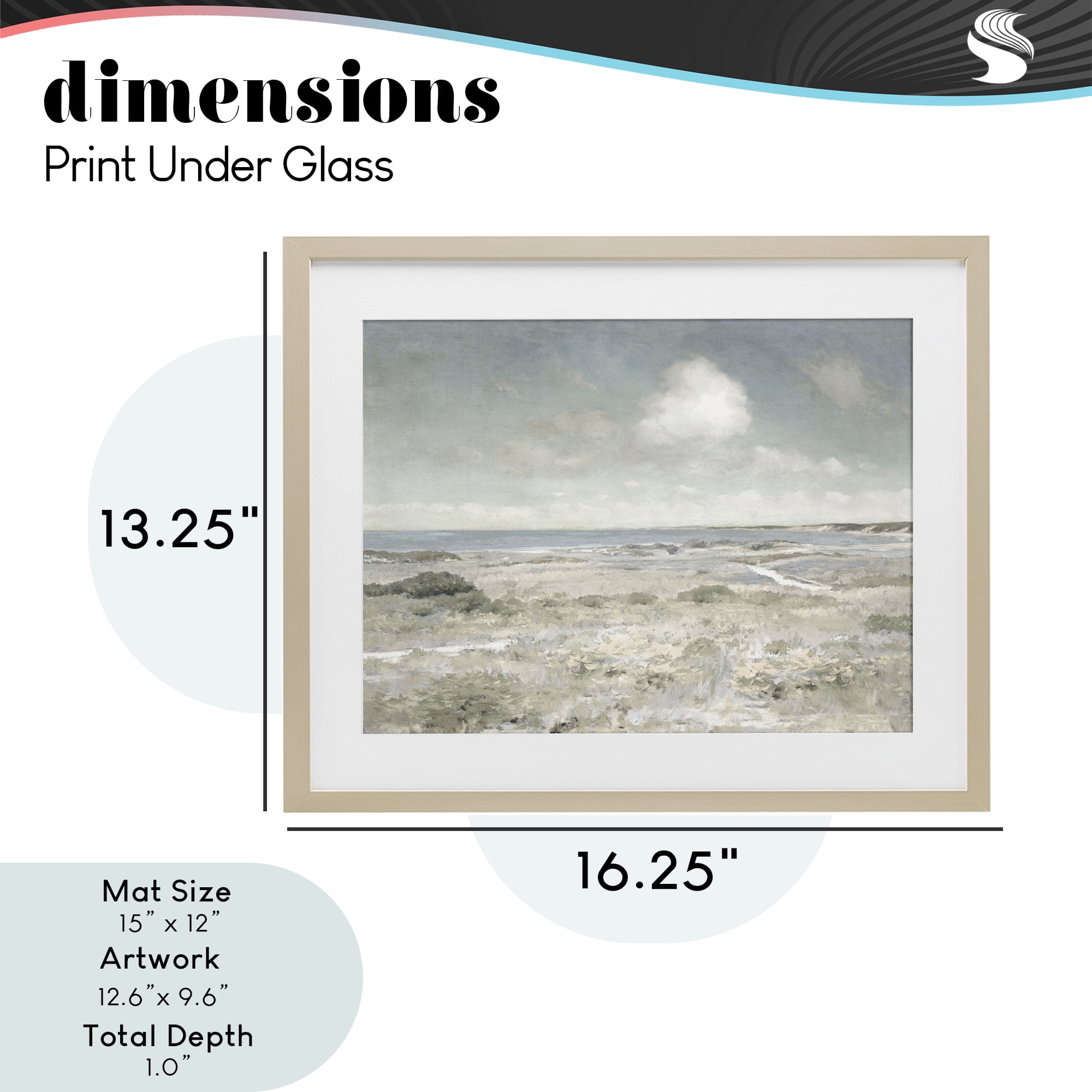 Stupell Industries By The Shore Neutrals Birch Framed Print Under Glass, design by Christy McKee