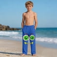 thumbnail image 5 of Favoffer Boys Girls Pants Summer Fashion Print Casual Beach Pants With Pockets Soft Comfortable Loungewear Bottoms Daily Home Beach Outdoor Vacation Sizes 4-14Y, 5 of 9