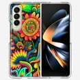 thumbnail image 1 of MUNDAZE Samsung Galaxy Z Fold 4 Shockproof Clear Hybrid Protective Phone Case Neon Psychedelic Indie Hippie Sunflowers Cover, 1 of 5