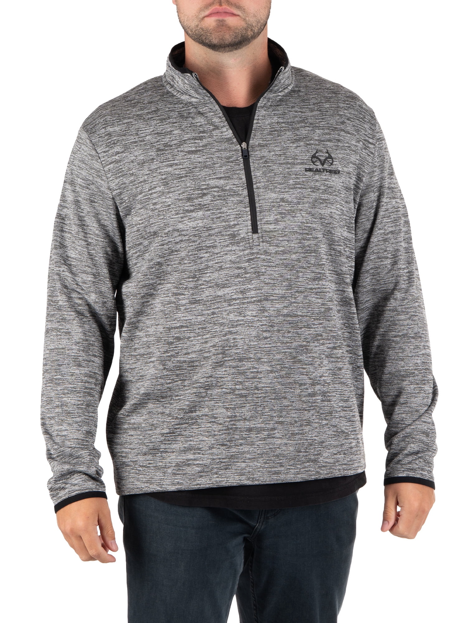 Realtree Men's Fleece Quarter Zip Pullover Sweatshirt, Sizes S-2XL