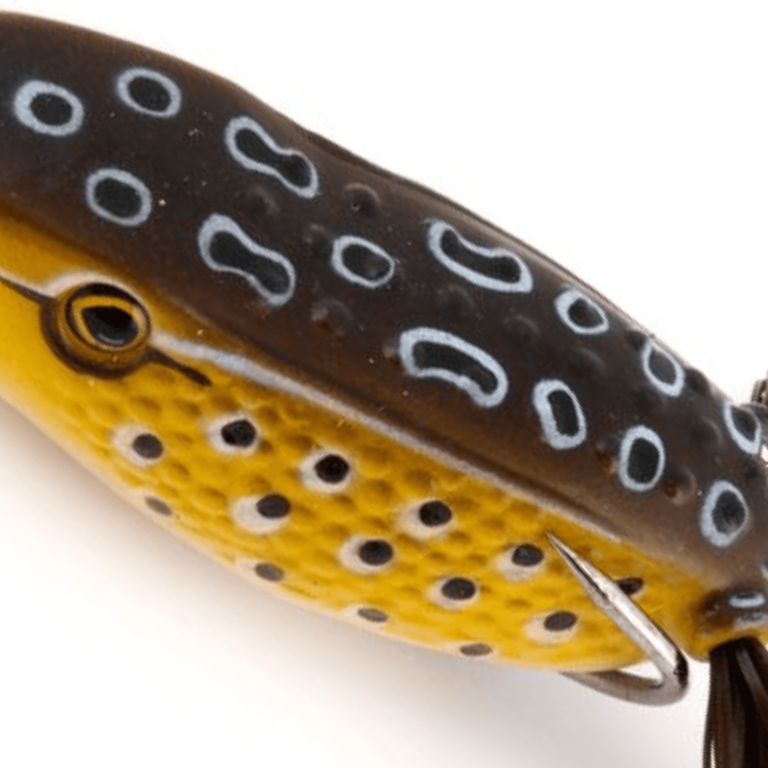 (3 pack) Ozark Trail Frog Popper Fishing Lure for Bass Fishing, Brown