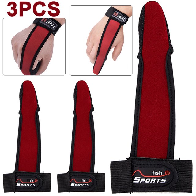 FLhrweasw Guante Un Dedo Fundición Protector Antideslizante Herramienta Pesca Carpa (rojo) 3 Uds.