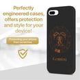 thumbnail image 2 of Case Yard Wooden Case for iPhone-8-Plus Soft TPU Silicone cover Slim Fit Shockproof Wood Protective Phone Cover for Girls Boys Men and Women Supports Wireless Charging Gemini Sign Design, 2 of 7