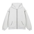 thumbnail image 1 of Kalauyu Men Hoodies Casual Hoodie for Men with Pockets Full Zip Long Sleeve Sweatshirt Sports Hooded Jacket, 1 of 8