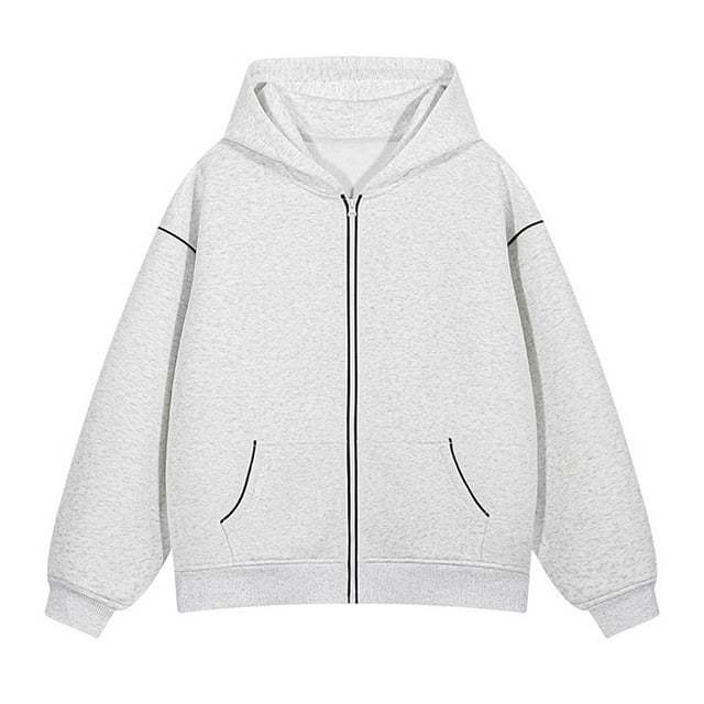Kalauyu Men Hoodies Casual Hoodie for Men with Pockets Full Zip Long Sleeve Sweatshirt Sports Hooded Jacket