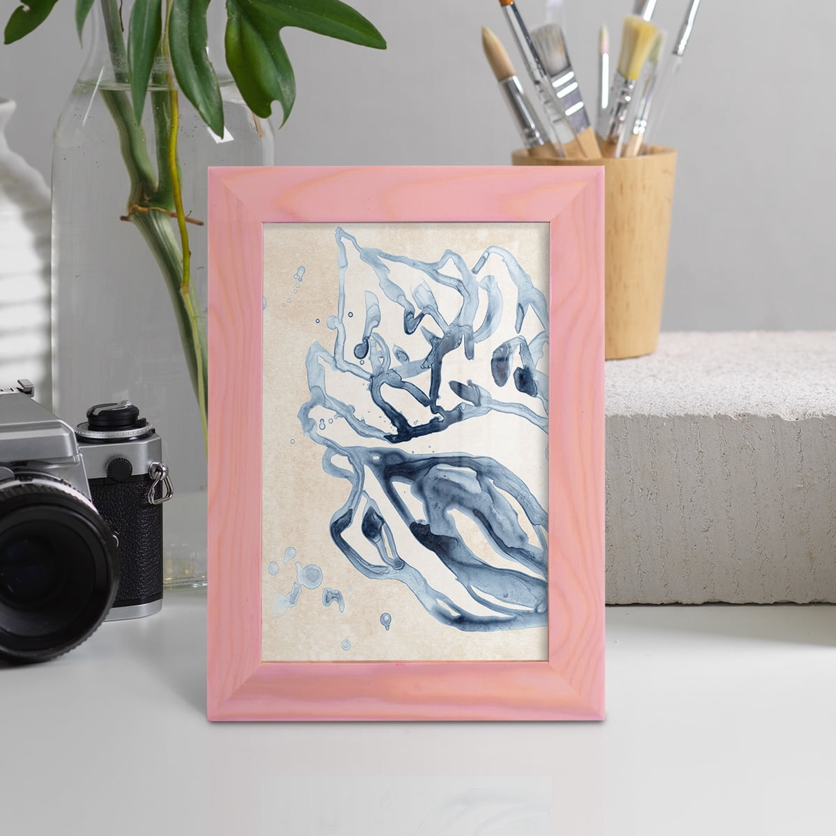 Water Shells II - Framed Print w/glass - Sunset Pink