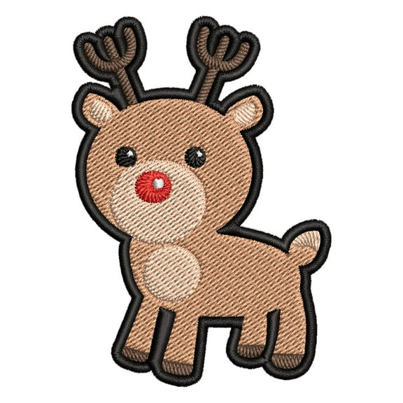 Christmas Reindeer - Iron on Applique/Embroidered Patch