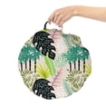 thumbnail image 2 of Botanical Round Floor Cushion with Handle, Jungle Tropical Palm Leaves Banana Tree Pattern, Decorative Pillow for Living Room & Dorms, 18" Round, Multicolor, by Ambesonne, 2 of 4