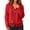 Red, variant on Hooded Cardigan Sweaters for Women Solid Color Knit Zip Up Long Sleeve Sweater with Drawstring Pockets Casual Soft Fall Winter Outwear for Daily Wear