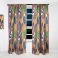 thumbnail image 2 of DESIGN ART Designart 'Retro Tropical Leaves I' Mid-CenturyCurtain Single Panel 52 in. wide x 63 in. high - 1 Panel 63 Inches, 2 of 5