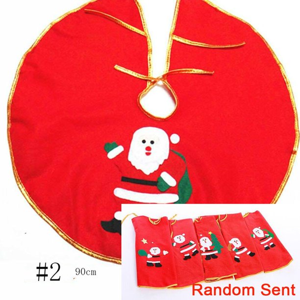 Alfombra de falda de árbol de Navidad, decoración de Año Nuevo, adornos de falda de árbol, suministros de fiesta festiva, 100CM