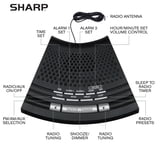 SHARP Dual Alarm AM/FM Clock Radio, Battery Backup, Electric Powered ...