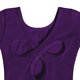 thumbnail image 3 of Vestido de manga larga con cuello redondo para niña, color liso, cuello redondo, mangas largas, falda elástica con volantes, 3 of 4
