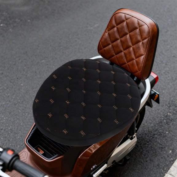 Toyandona Plush Black Motorcycle Seat Cover, Anti-Slip and Protective for Winter Rides