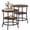 Antique Wood, variant on edx Set of 2 2‑Tier Round Side Table Nightstand, Steel Frame, Antiqued Wood Grain for Living Room & Bedroom Small Spaces