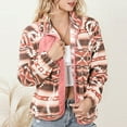 thumbnail image 2 of WREESH Fashion Winter Jacket Women'S Botton Pocket Fleece Fall and Winter Long Sleeve Cardigan Coat Tops Pink, 2 of 9