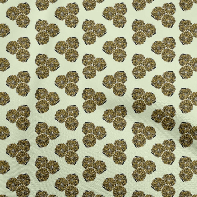 oneOone Velvet Dark Olive Green Fabric Asian Block Craft Projects Decor Fabric Printed by The Yard 58 Inch Wide