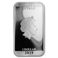 thumbnail image 2 of 2019 Tuvalu 1 oz Silver 40th Anniv Alien Rectangle Coin, 2 of 5