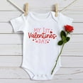 thumbnail image 5 of AOMPMSDX Girls Bodysuits Boys Girls Short Sleeve Valentine's Day Letter Print Romper Bodysuit For Children Clothes Red 6 Months-9 Months, 5 of 5