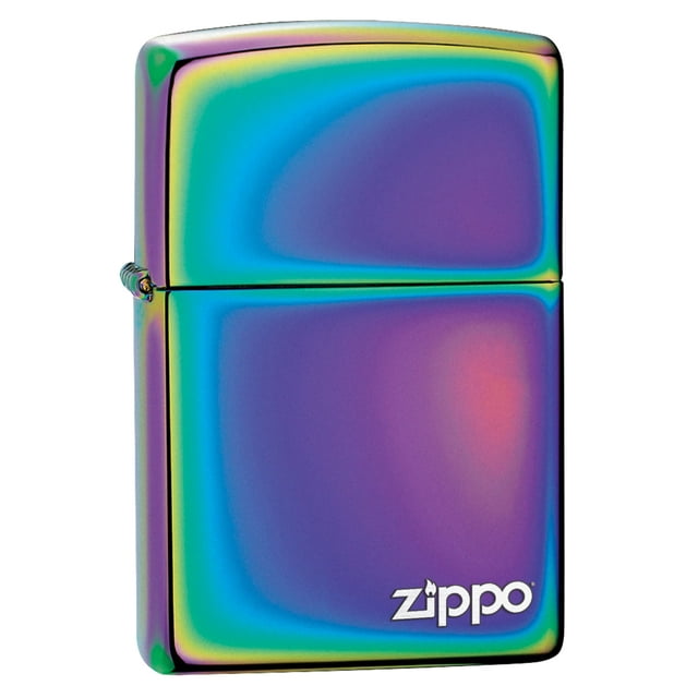 Encendedor de bolsillo Zippo, logotipo multicolor, a prueba de viento, recargable