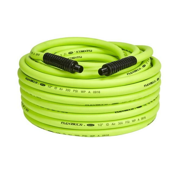 Legacy LMHFZ14100YW2 0.5 in. x 100 ft. Air Hose with 0.5 in. MNPT Fittings, Zilla Green