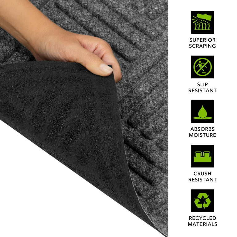 MAOVOT Custom Commercial Area Rugs Door Mat Carpet Personalized Logo Text  Entryway Rug with Non-Slip Rubber Backing Indoor Outdoor Doormat 4' x 6