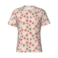 thumbnail image 3 of Naloa Strawberry And Flowers Men's T-Shirt Sport T-shirt Men's Basic Tee Casual Men's Shirt, Round Neck, Short Sleeves - 3X-Large, 3 of 5