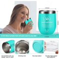 thumbnail image 2 of 50th Birthday Gifts for Women-Mothers Day Gifts for women turning 50 Funny Gift Idea for Mom1970 Birthday Best Cups for Wife 50 Year Old Happy Tumbler for Her,Girlfriend,Coworkers 12oz, 2 of 6