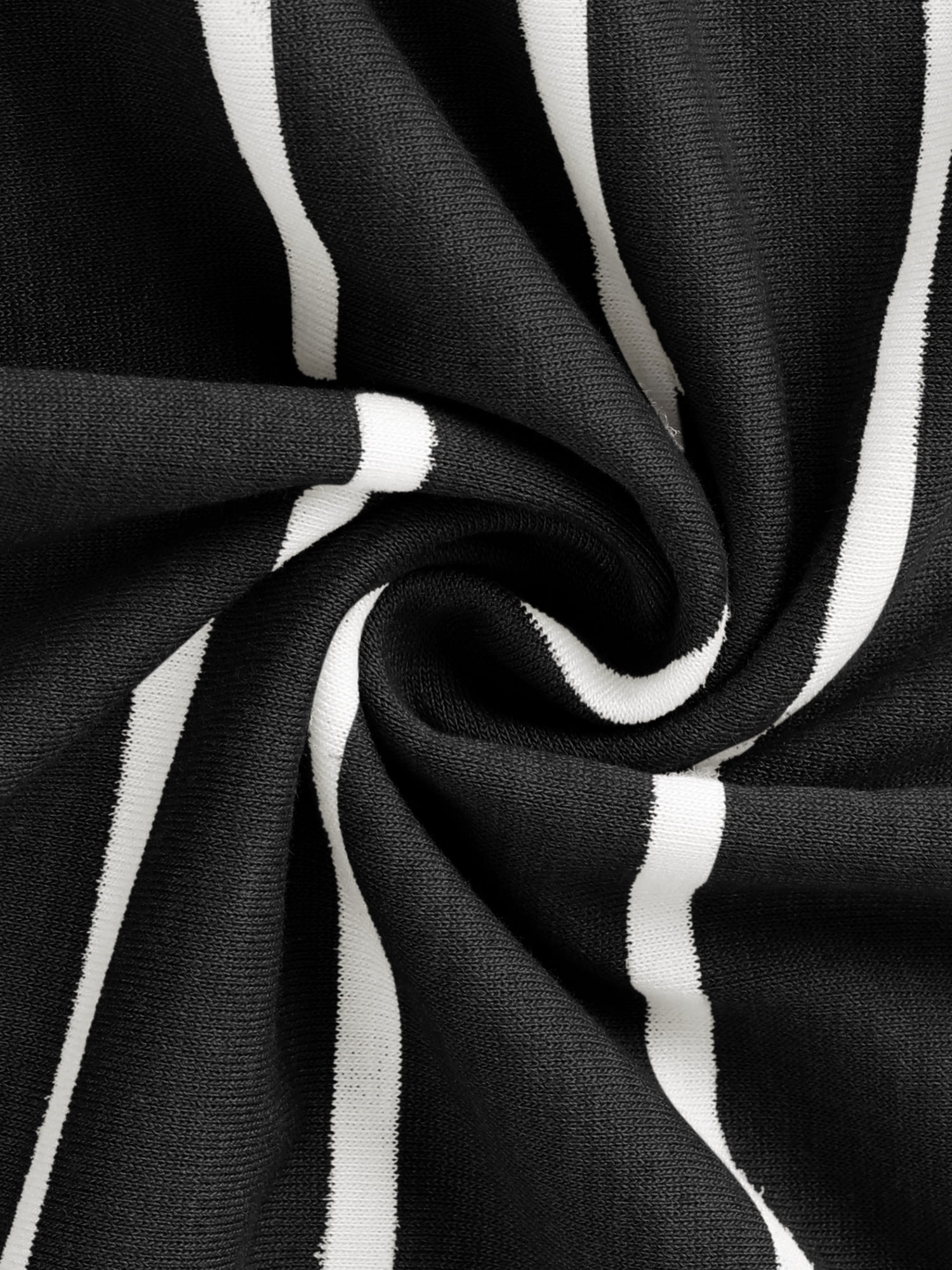 DARING DIVA Women's Rayon Button 3/4 Sleeve Striped Nightdress XL Black