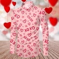 thumbnail image 7 of IWRICH Valentine's Day Dress Shirt for Men Vacation Stylish Casual Lapel Long Sleeve Heart Printed Button down Tops Watermelon Red XL, 7 of 7