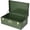 Green, variant on CHOCSTAY Large Storage Trunk with Key Lock & Handles, White Decorative Metal Box for Home, Wedding, Gift, Dorm & Bedroom Organization, 23.8X14.2X9.5 Inches