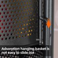 thumbnail image 4 of TFixol 3-Tier Magnetic Rotating Kitchen Organizer with Removable Baskets, Mobile Storage Rack for Fruits, Snacks, and Vegetables, White or Black, No Assembly Required, 4 of 6