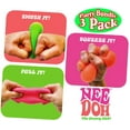 thumbnail image 3 of Schylling NeeDoh The Groovy Glob! Squishy, Squeezy, Stretchy Stress Balls Green, Orange & Pink Complete Gift Set Party Bundle - 3 Pack, 3 of 4