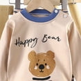thumbnail image 5 of TOWED22 Kids Toddler Girls 2pcs Fall Winter Outfits Cute Long Sleeve Soft Top and Relaxed Joggers Pants Set Print Clothes Clothing(Khaki,5-6 Y), 5 of 5