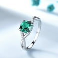thumbnail image 2 of Emerald Engagement Ring for Women Cz Sterling Silver Ginger Lyne Collection, 2 of 6