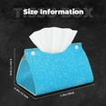 thumbnail image 6 of Lsque Sky Blue Glitter Printed Long Tissue Box Cover Holder, Facial Paper Organizer Dispenser,Triangle with Bottom Belt, PVC Leather Decorative Organizer, 6 of 9