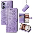 thumbnail image 3 of Funda Cartera FOXDOCK para OPPO A3 4G , Flip PU con Relieve de Gatos y Perros, Tarjetero y Soporte, 3 of 6
