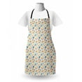 thumbnail image 3 of Floral Apron, Continuous Minimalist Meadow Flowers Cheerful Motifs and Tones Pattern, Unisex Kitchen Bib with Adjustable Neck for Cooking Gardening, Adult Size, Salmon and Multicolor, by Ambesonne, 3 of 4